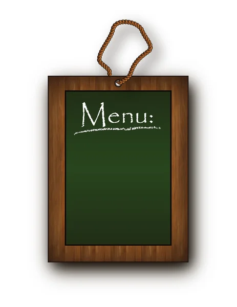 Cadre de tableau noir vectoriel bois menu vert — Image vectorielle