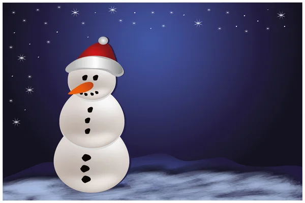 Natal boneco de neve modelo xmas — Vetor de Stock