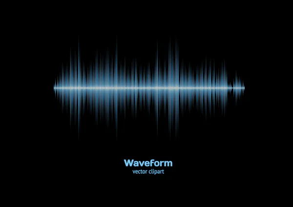 Sharp cool blue waveform — Stock Vector