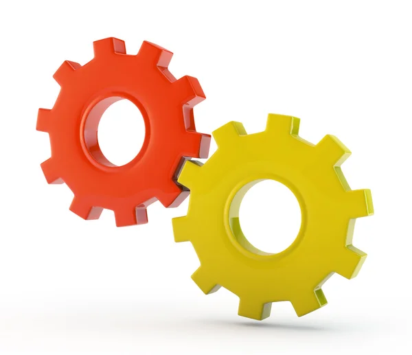 Gear wheels system isolated — Stock Photo, Image