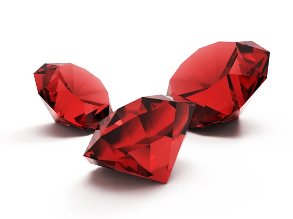 Piękne kamienie szlachetne ruby — Zdjęcie stockowe