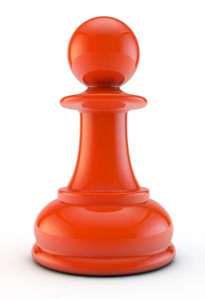 孤立的红色棋子 免版税图库图片