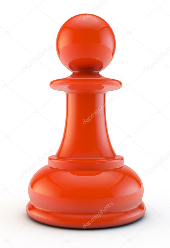 Red pawn isolated