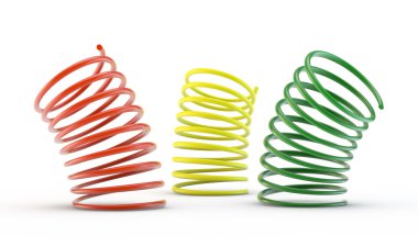 Colorful 3d springs clipart