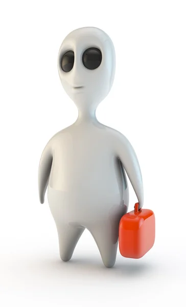 Alien worker isolated — Stock Photo, Image