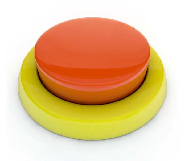 分離された赤いボタン — ストック写真