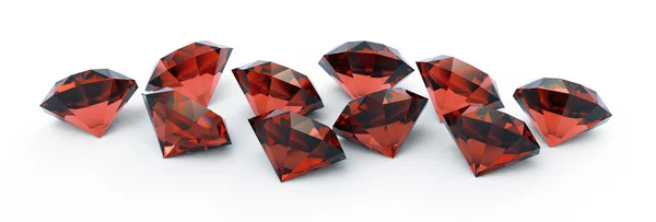 Красивые рубиновые драгоценные камни — стоковое фото