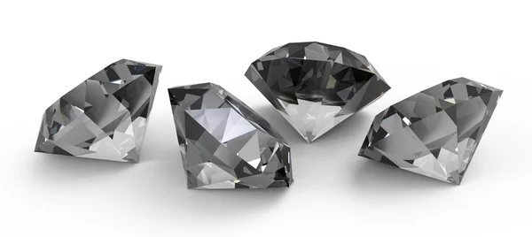 Diamantes bonitos isolados — Fotografia de Stock