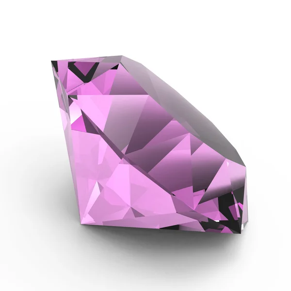 Belo quartzo rosa isolado — Fotografia de Stock