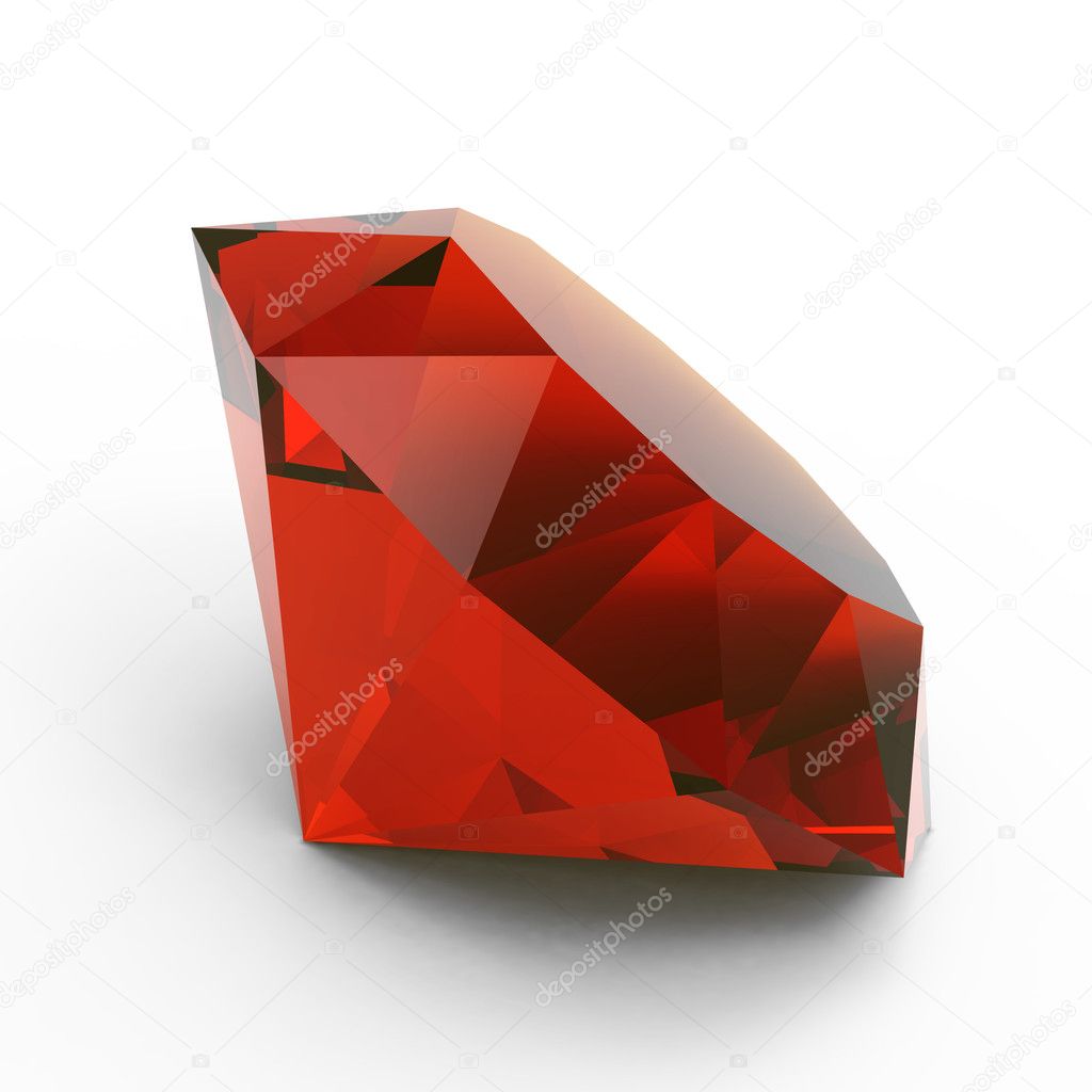 Beautiful ruby isolated