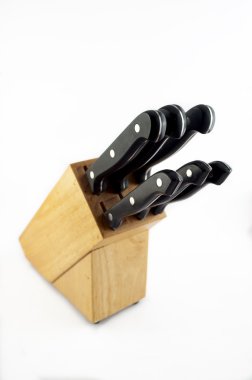 Wood Block of Knives clipart