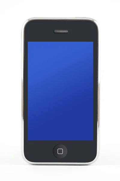 Smartphone avec écran bleu — Photo