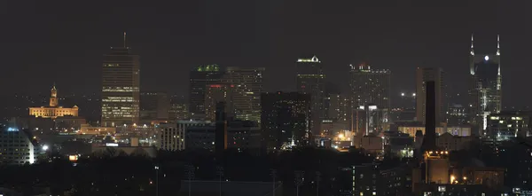 Éjszaka Nashville-panoráma Stock Kép