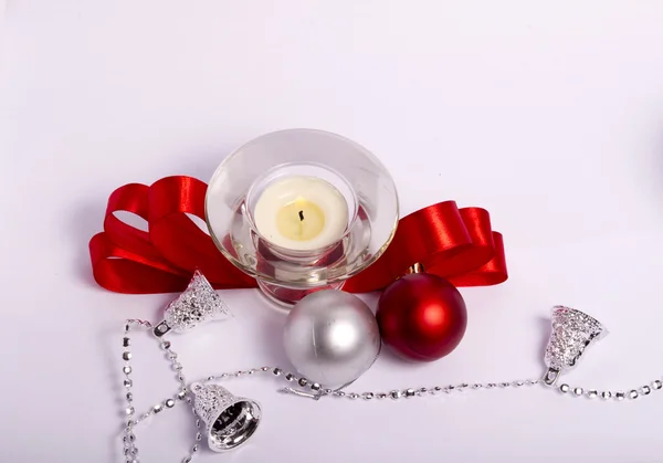 蜡烛在圣诞节的设置 — 图库照片