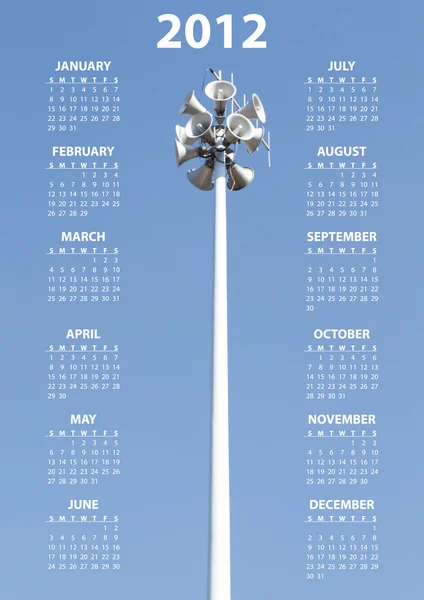 縦型のカレンダー 2012 年 — ストック写真