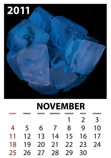 November naptár — Stock Fotó