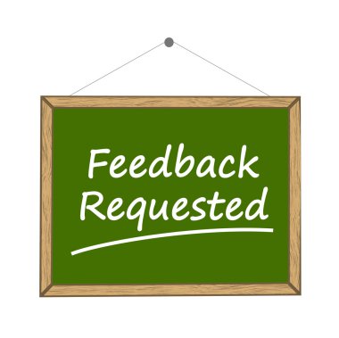 A chalk board - Feedback Requested clipart