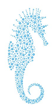 Abstract Seahorse clipart