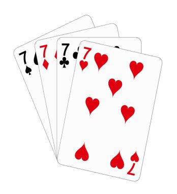 Playing cards - seven clipart