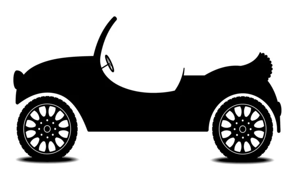 Silhuett av bil (cabriolet) — Stock vektor