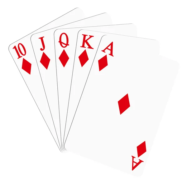 Jouer aux cartes - diamants — Image vectorielle