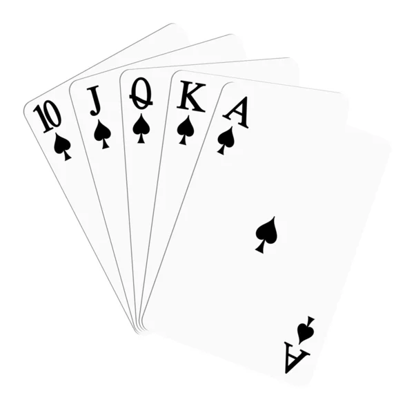 Jugar a las cartas - espadas — Vector de stock