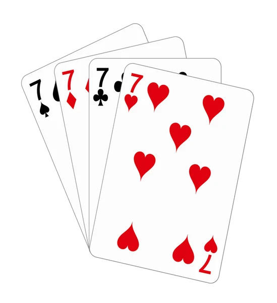 Jogando cartas - Sete — Vetor de Stock