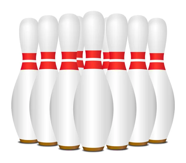 Bowling skittles — Stok Vektör