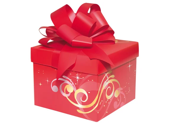 Червоний giftbox — стоковий вектор