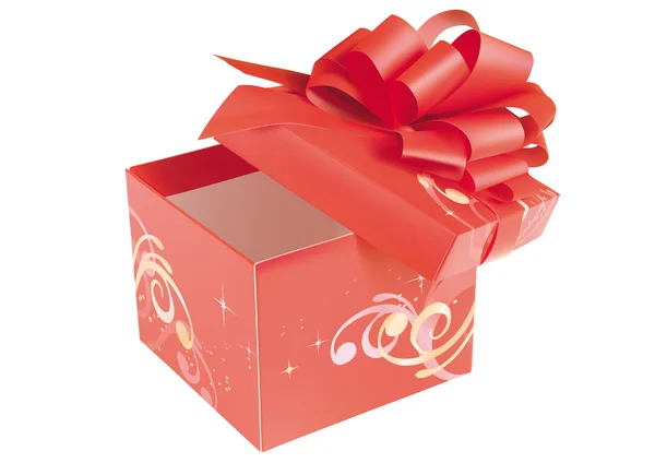 Rote Geschenkbox — Stockvektor