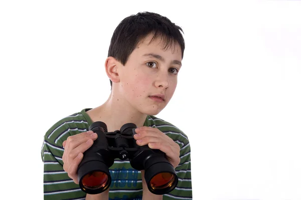 Boy with a Spyglass — Stock Photo, Image