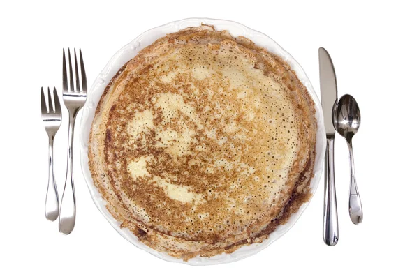 Pancake on a plate — Stock Photo, Image