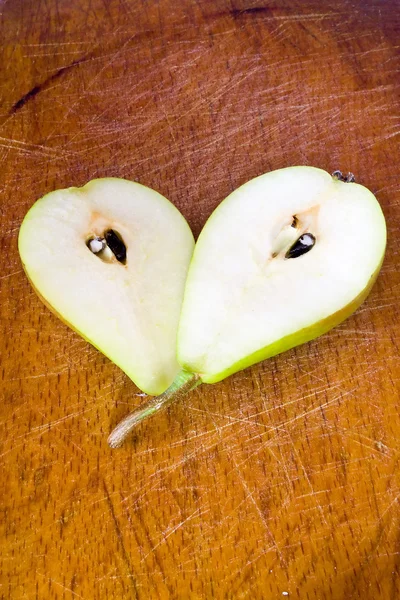 Pear on the wood table — Stock Photo, Image