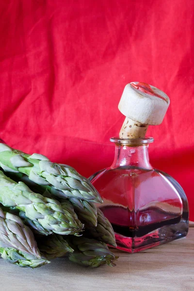 アスパラガスとバルサミコ酢 — ストック写真