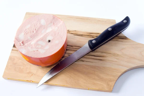 Stock image Mortadella and knife