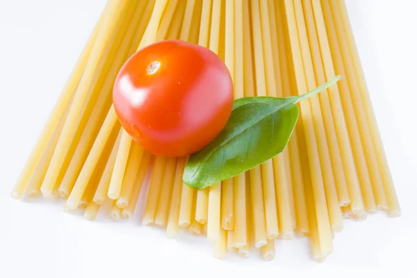 stock image Italian pasta tomato and basil