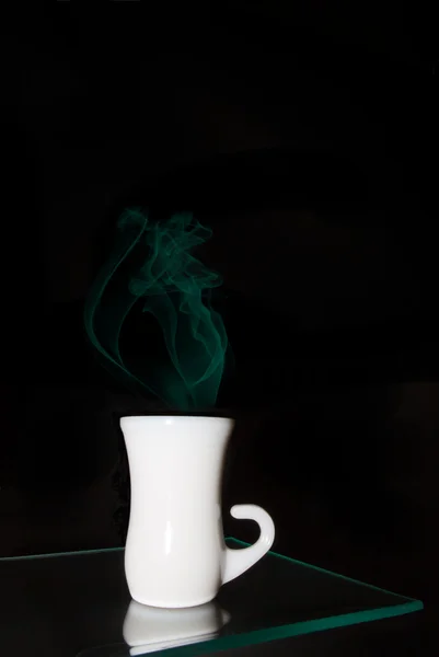 Alkohol poháru Zelená Kouřová — Stock fotografie