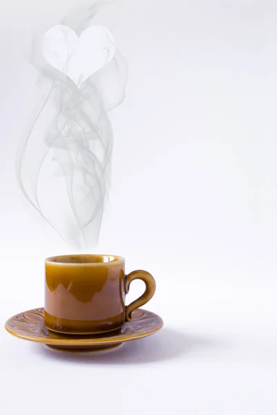 Srdce káva pohár — Stock fotografie