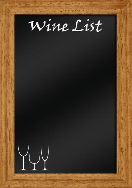 Vinlista blackboard — Stockfoto