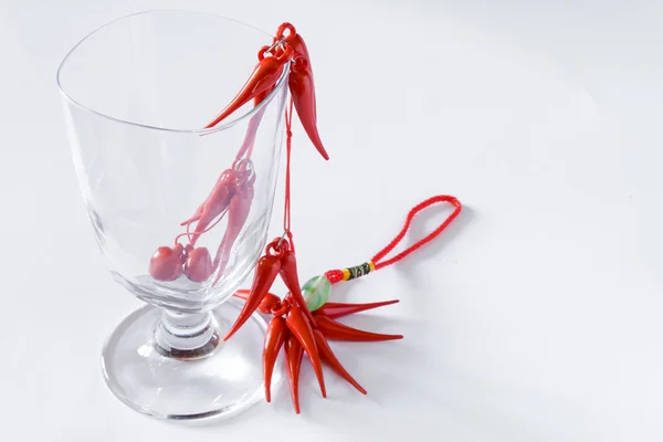 Lucky charm and glass — Stock Photo, Image