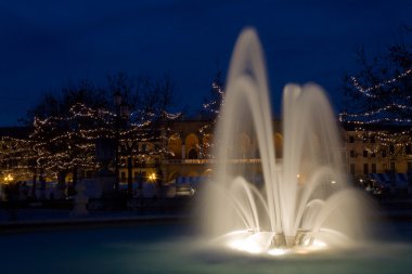 Fountain in night
