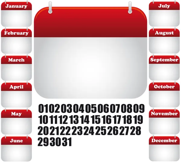 Calendar all month — Stock Vector