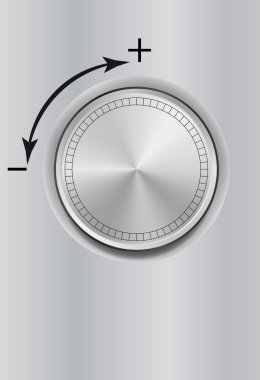 knob with plus and less clipart