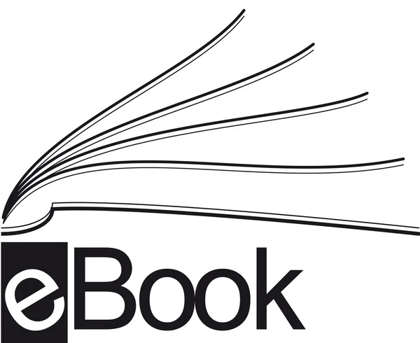 Icona dell'ebook stilizzata — Vettoriale Stock