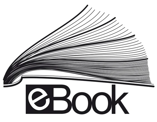 Icono de ebook estilizado — Vector de stock
