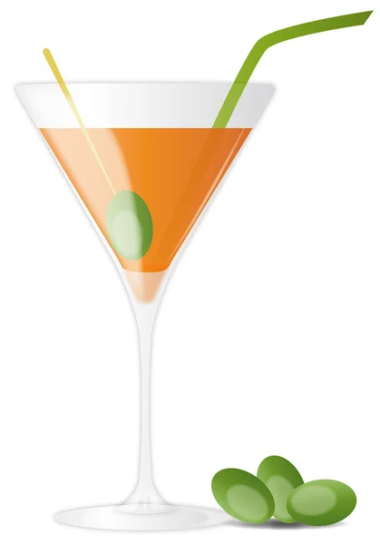Oranje cocktail — Stockvector