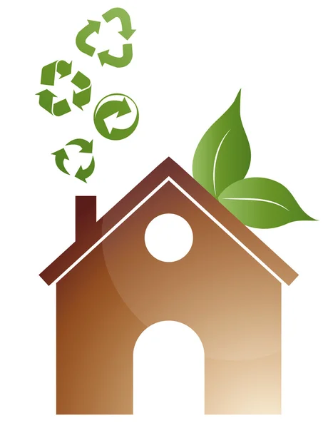 Dom z recyklingu — Wektor stockowy