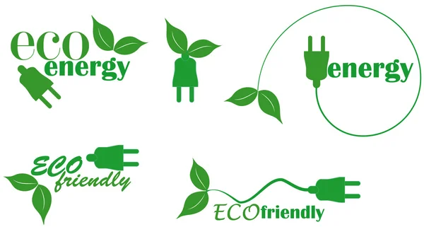 Zestaw eko energia — Wektor stockowy