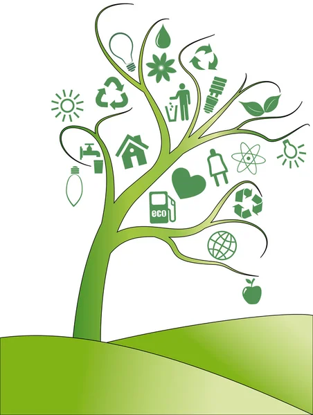 Tree ecology — Stock Vector