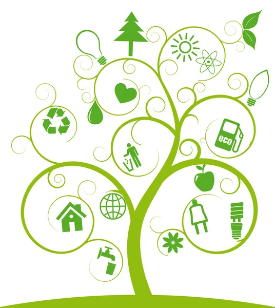 Tree ecology — Stock Vector